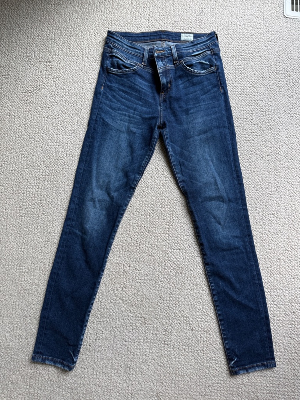 Women’s Dark Indigo Skinny Jeans with Stretch